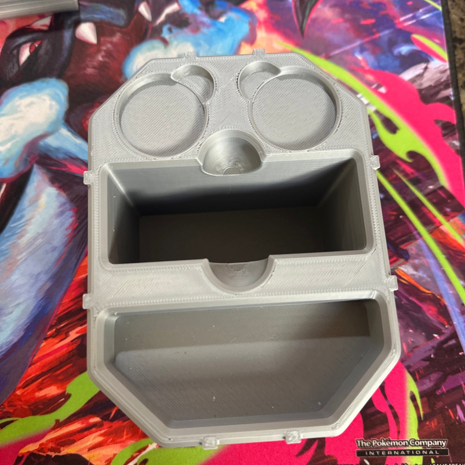 Pokémon Mega Charizard Tin 3D Printed Card Storage Insert | Organizer for Pokémon Tin With Deck Holder, Coin Holders and Dice Tray