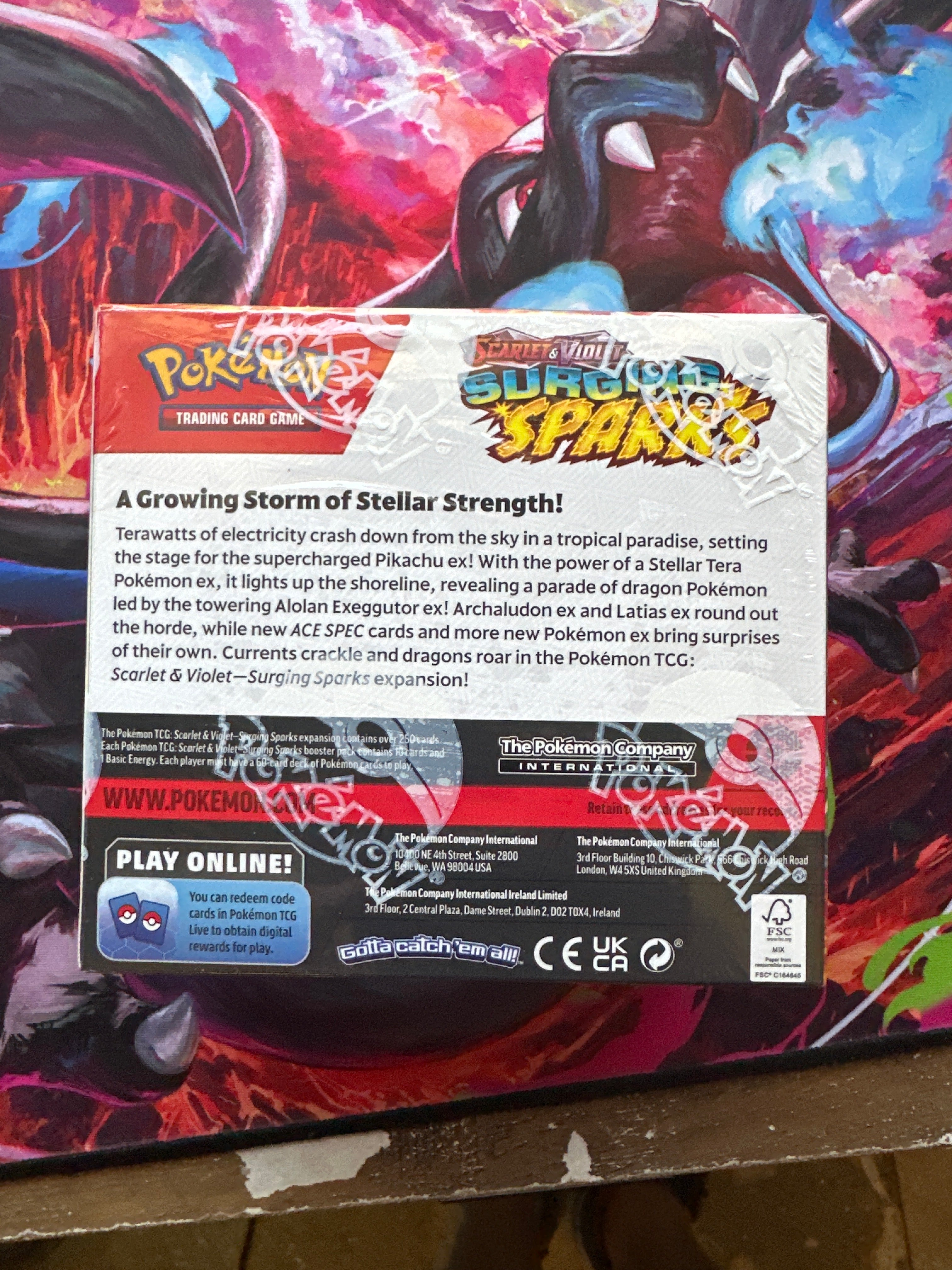 Scarlett and Violet: Surging Sparks Booster Box. Sealed and Unopened