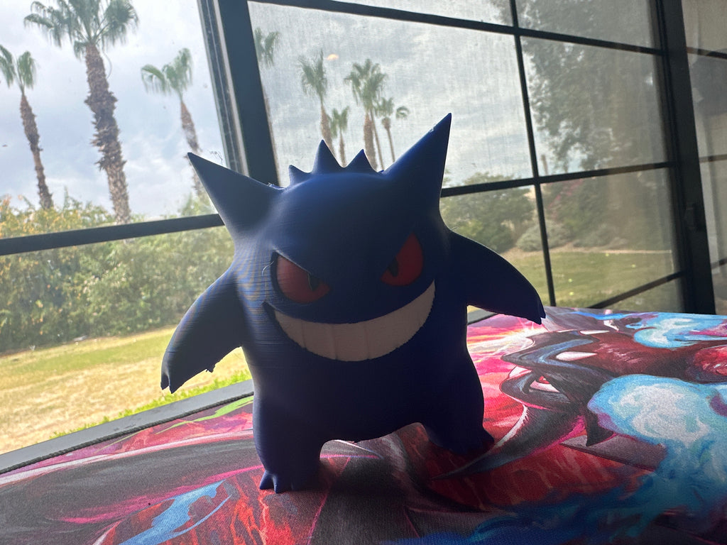 Unofficial Gengar-Inspired 3D Printed Statue | Ghost Monster Display Figure
