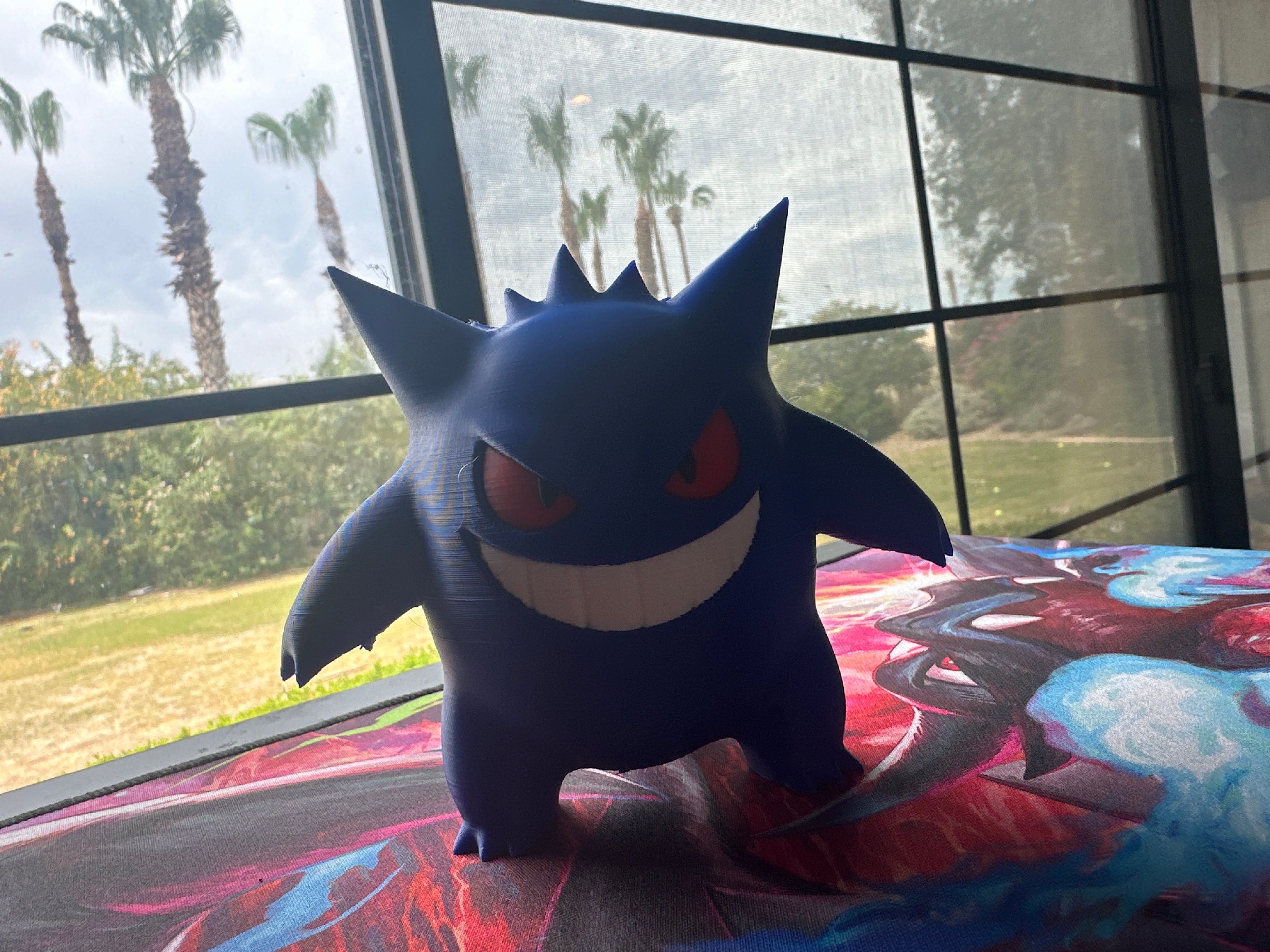 Unofficial Gengar-Inspired 3D Printed Statue | Ghost Monster Display Figure