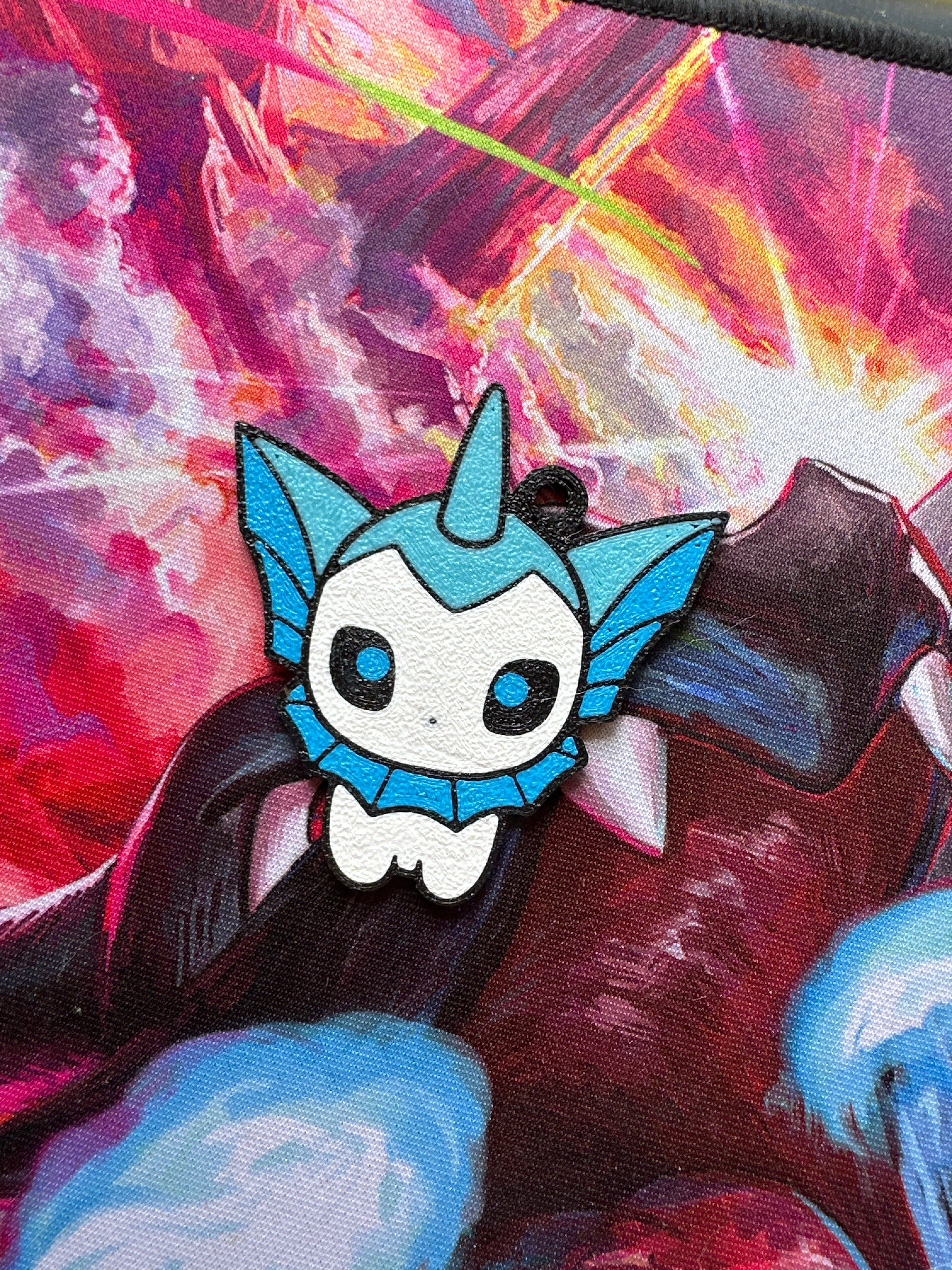 Vaporeon Keychain – 3D Printed Pokémon-Inspired Backpack & Key Ring Accessory