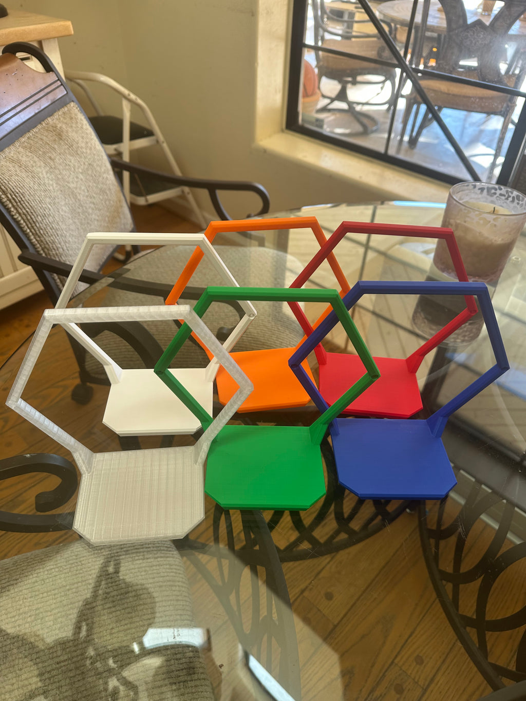 Title  Hexagon Wall Mounted Display Shelves Set | 3D Printed Honeycomb Shelves for Collectibles (20 Pack)
