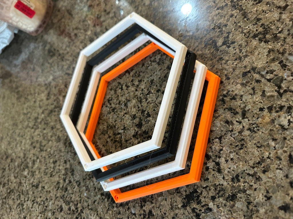 Title  Hexagon Wall Mounted Display Shelves Set | 3D Printed Honeycomb Shelves for Collectibles (20 Pack)