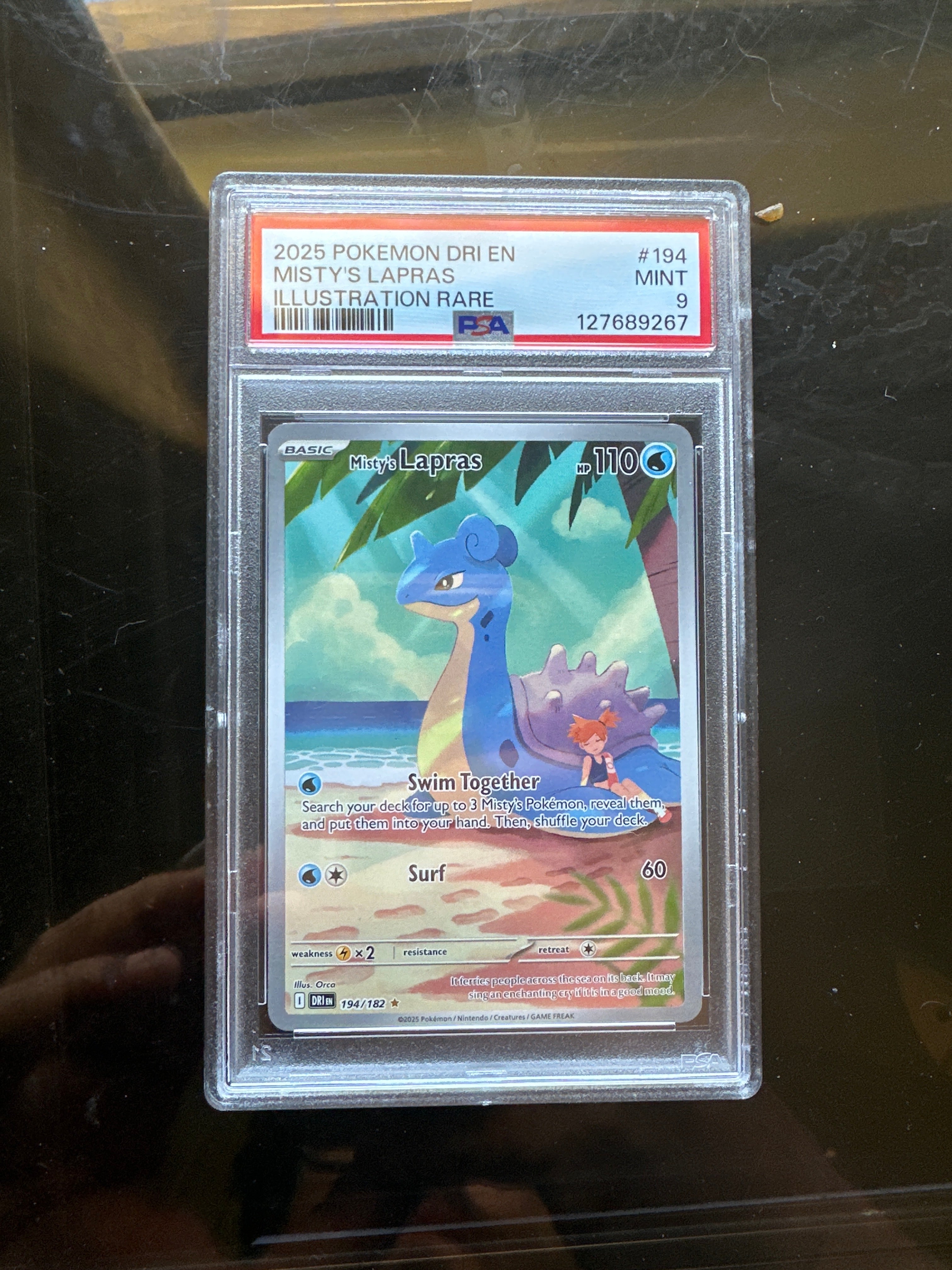 Misty's Lapras - 194/182 - SV10: Destined Rivals (DRI) PSA 9