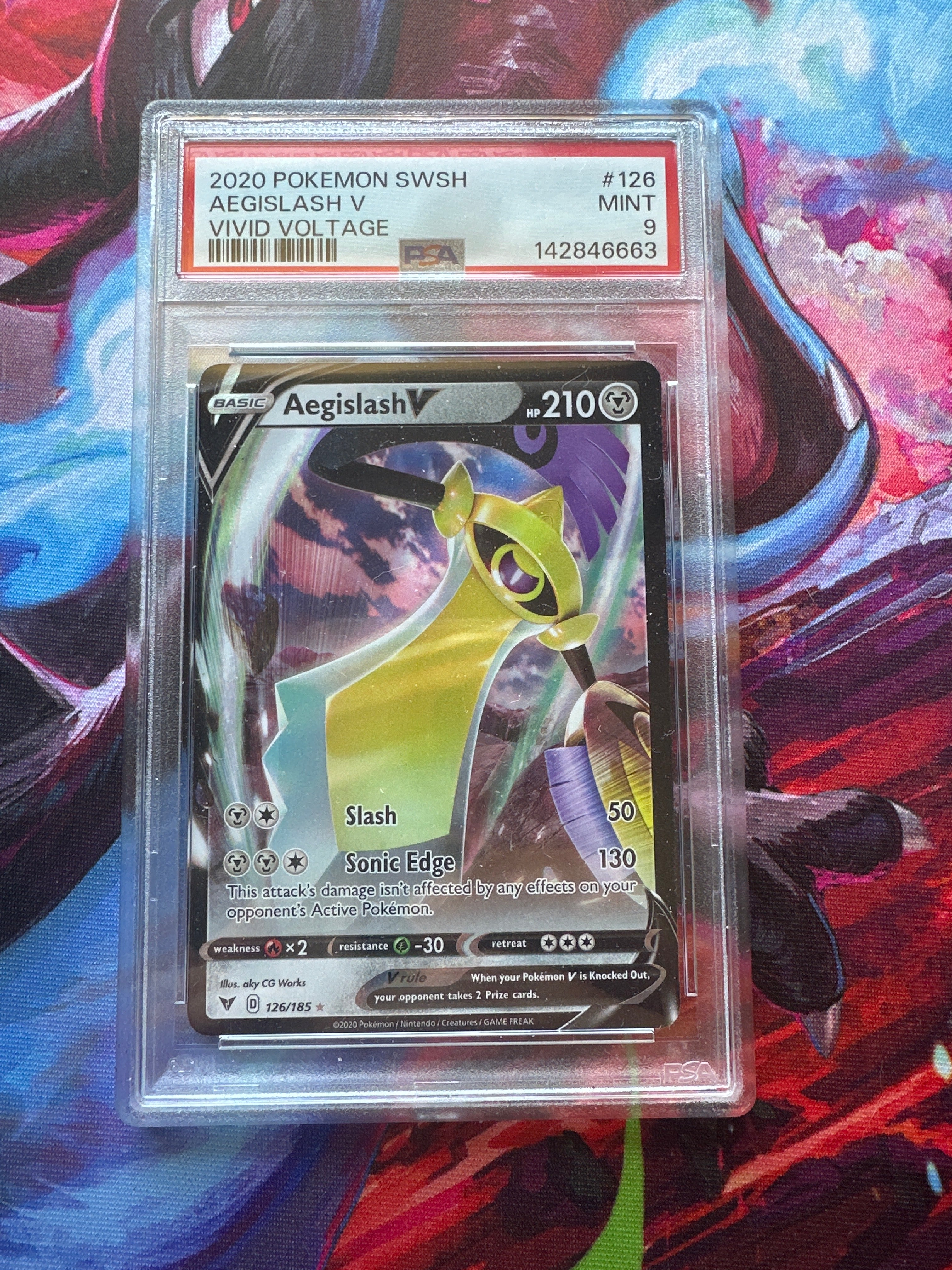 Sword and Shield Aegislash V PSA 9