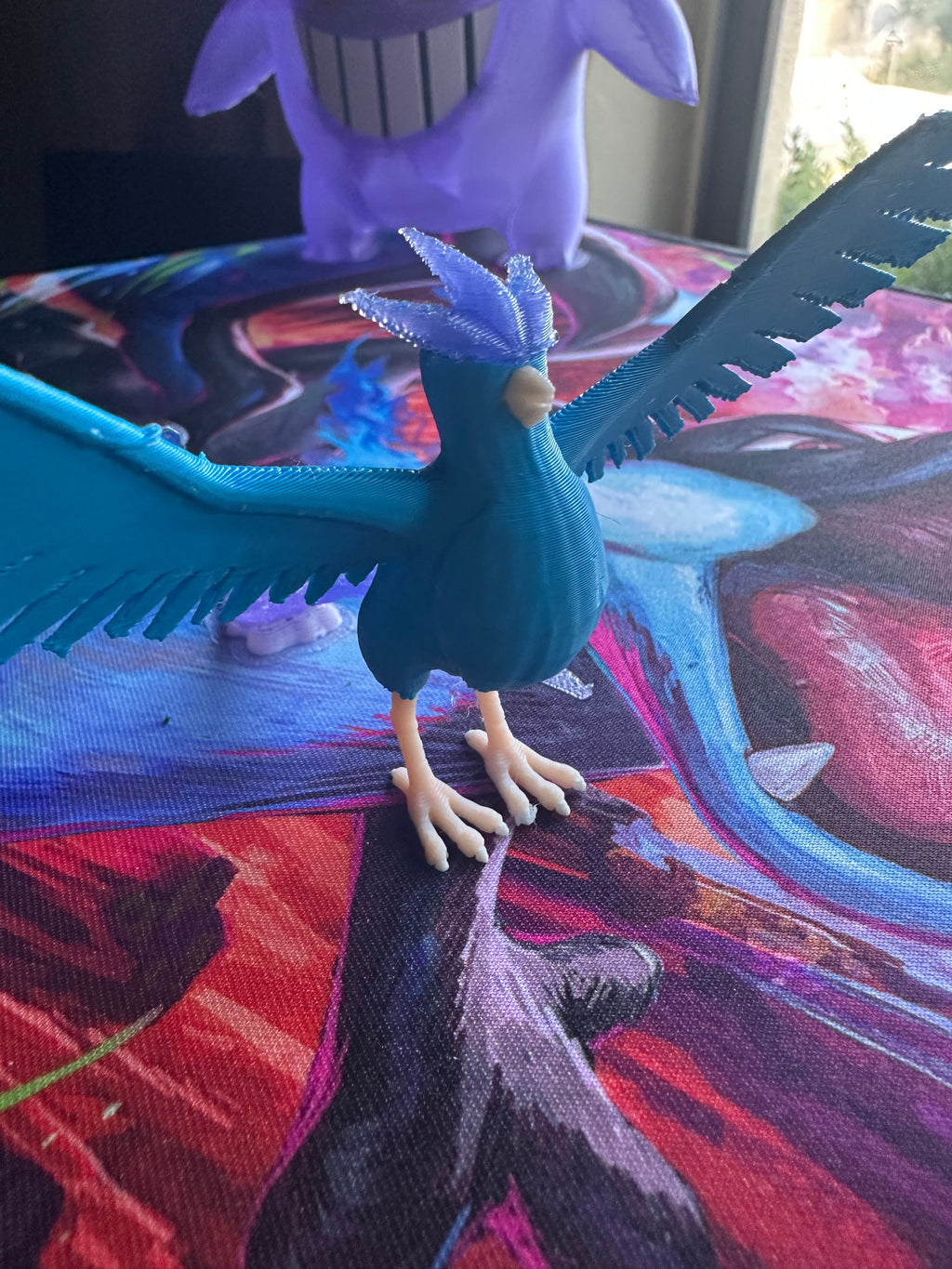 Majestic Ice Bird – Arctic Winged Guardian Statue – Fantasy Frost Creature – 3D Printed Collectible