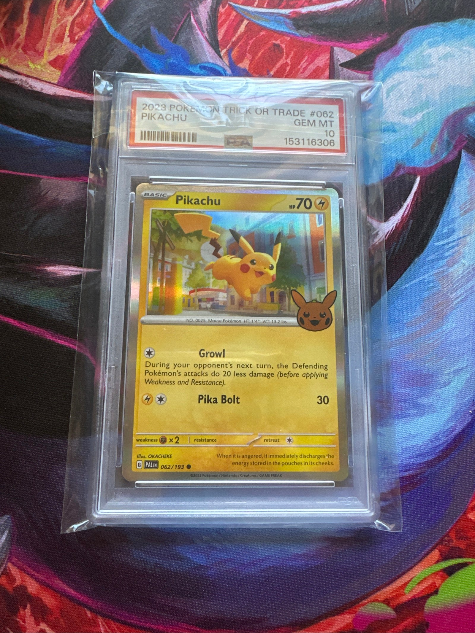 Pikachu 062/193 Trick or Trade Booster Bundle 2023 Holo