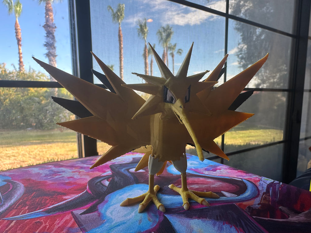 Unofficial Zapdos Fan Inspired 3D Printed Statue