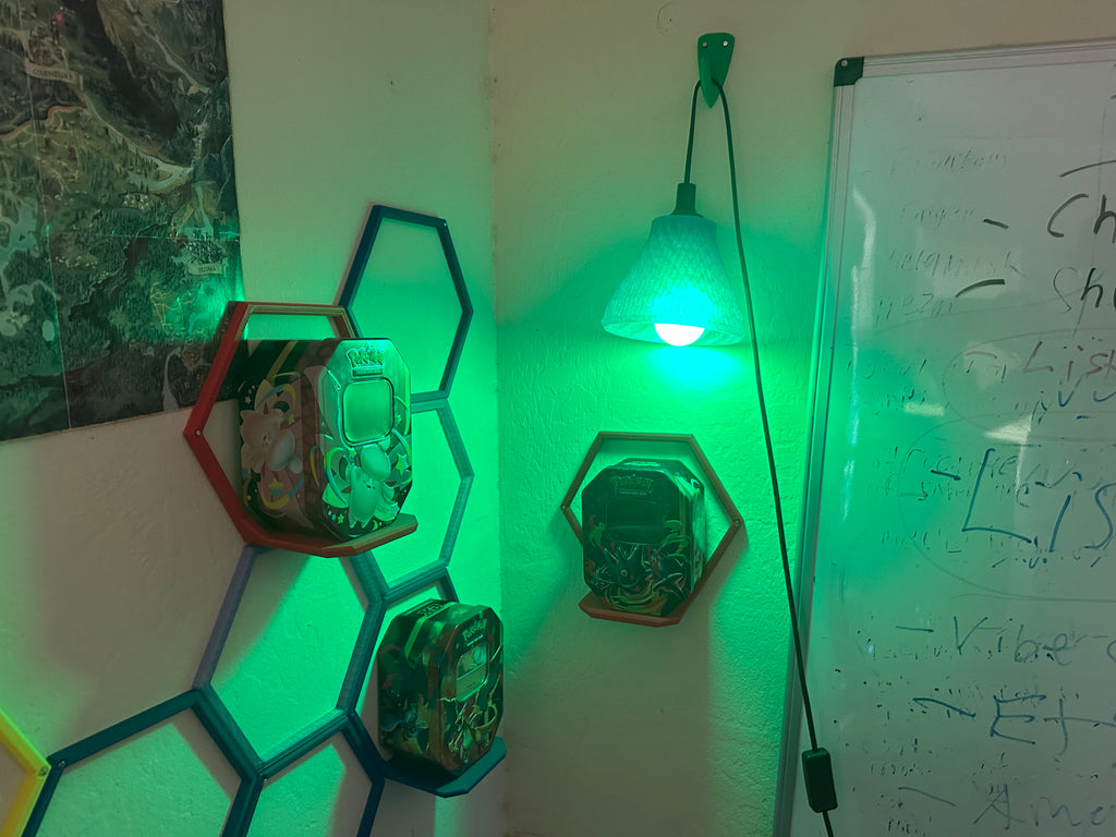 3D Printed RGB Lamp with Remote – 16 Color LED Mood Light, Flashing Modes