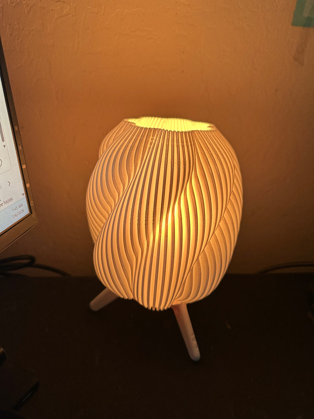 Spiral Desk Lamp – RGB Color Changing Night Light with Remote