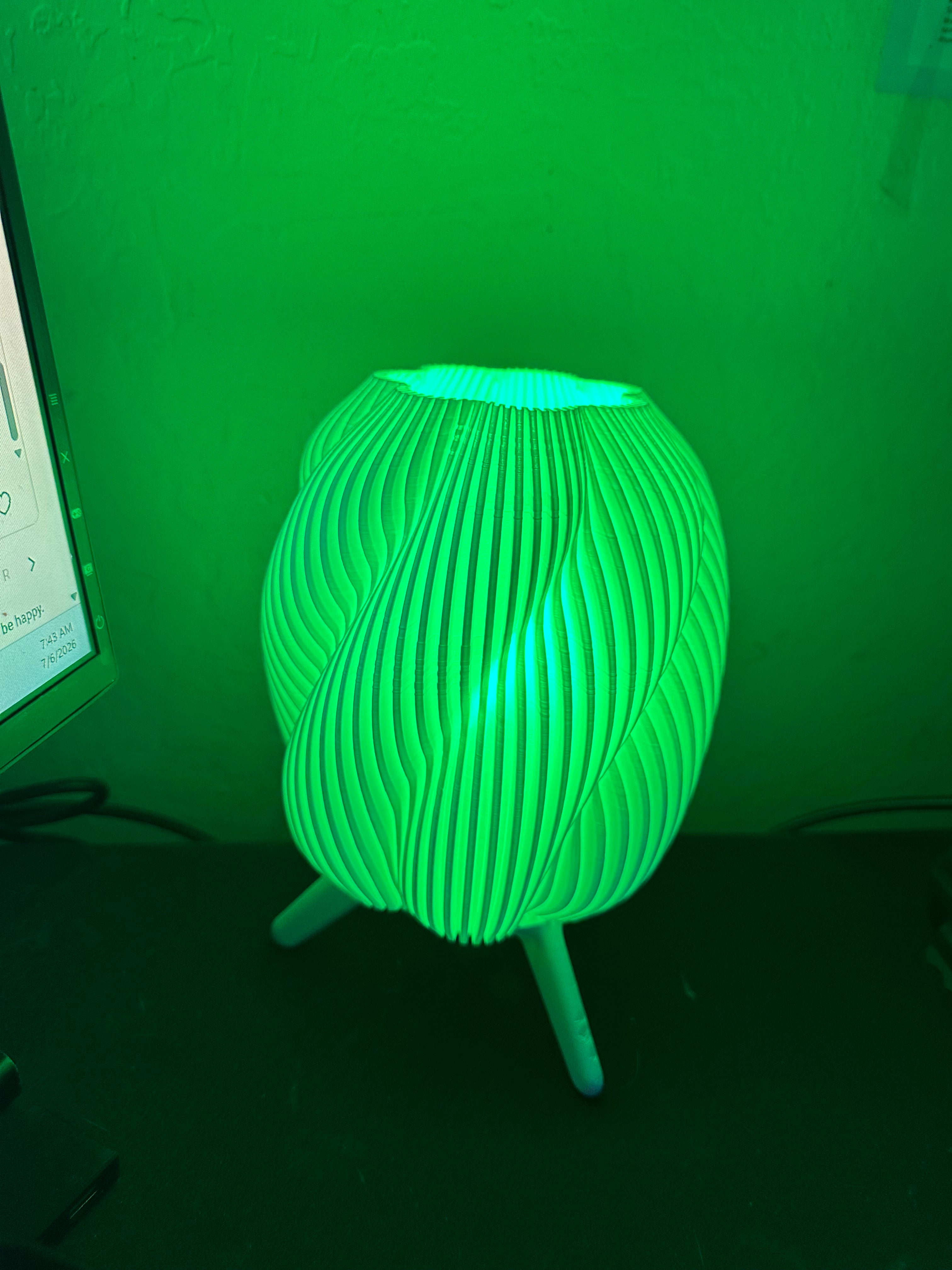 Spiral Desk Lamp – RGB Color Changing Night Light with Remote