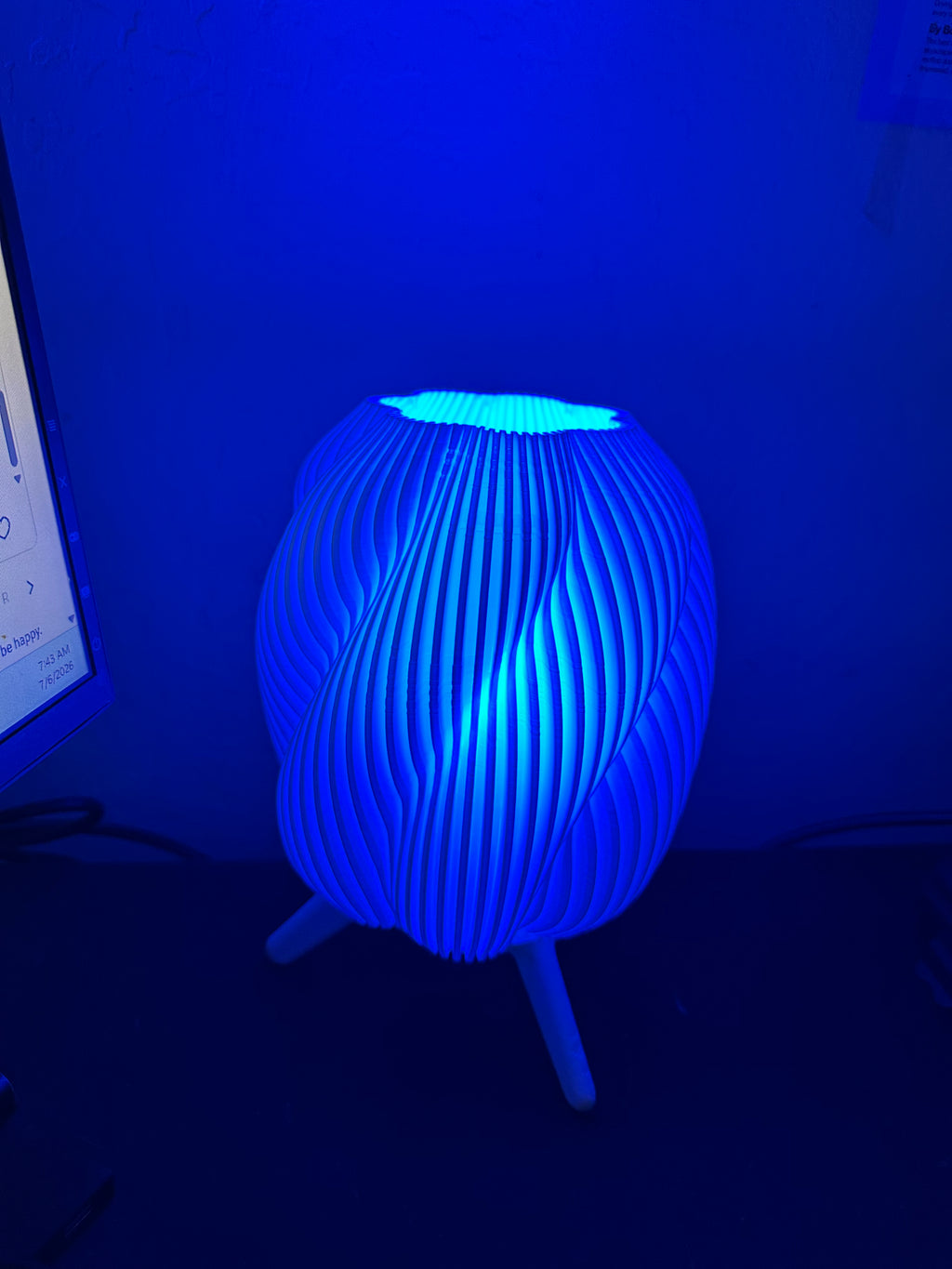 Spiral Desk Lamp – RGB Color Changing Night Light with Remote