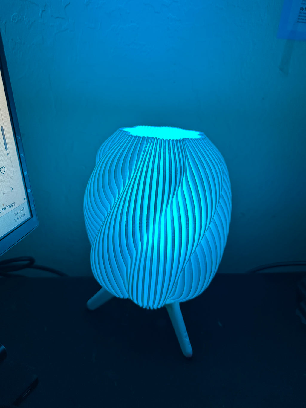 Spiral Desk Lamp – RGB Color Changing Night Light with Remote